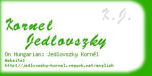 kornel jedlovszky business card
